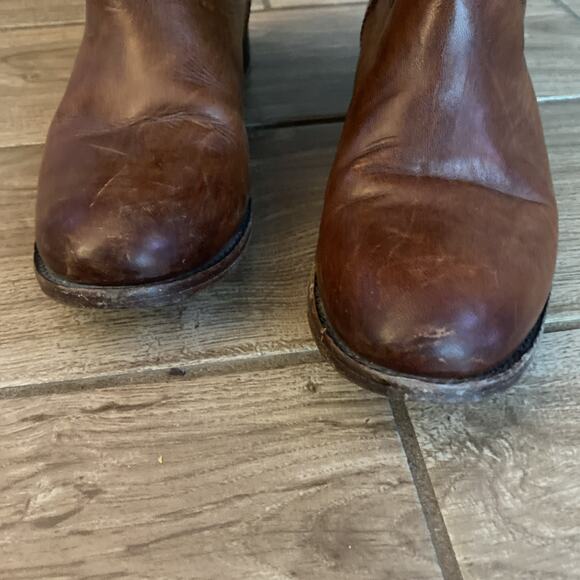 Frye Kendall Tall Cognac Brown Pull On Boots Women Size 7.5 B 4015 - Picture 7 of 10